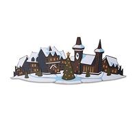 Sizzix Set de Troqueles Thinlits 6 pzas 664737 Aldea navideña, Tim Holtz, Holiday Village Colorize, Talla única