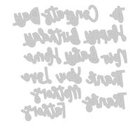 Sizzix Thinlits 666131 Variety Sentiments - Juego de plantillas de corte de metal para tarjetas, álbumes de recortes, manualidades de papel y más, color blanco, OS