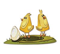 Sizzix Thinlits Die Set 12 piezas Papercut Chicks Colorize de Tim Holtz, 665854