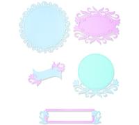 Sizzix Thinlits Die Set 8PK Flourish Frames de Lisa Jones, 665803, Papel y plástico, Multicolor, Talla única