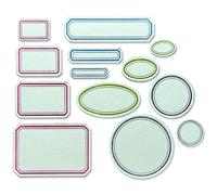 Sizzix Juego de Troqueles Thinlits, 13 Unidades, Etiquetas Vintage de Tim Holtz | 665929 | Capítulo 3 2022, Plástico Papel, Multicolor, One Size