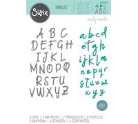 Sizzix Thinlits Juego de Troqueles Alfabeto por Emily Tootle - Para Manualidades Personalizadas y Letras Dibujadas a Mano - 2 Piezas