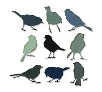 Sizzix Die Set by Chapter Juego de Troqueles Thinlits 9PK Silhouette Birds de Tim Holtz | 665861 |Capítulo 2 2022, Plástico Papel, Multicolor, One Size