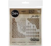 SIZZIX Troquel de corte Thinlits Set 4 piezas - Mixed Media by Tim Holtz