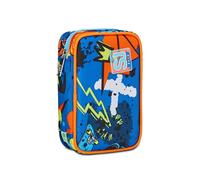 SJ Gang Estuche Escolar Speed Case, Azul, portalápices Mono Compartimento con Placas extraíbles y bolígrafos, lápices, Colores, Accesorios Mochila, elementales, medianos, niño, Turquesa, Talla única,