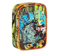 SJ Gang Estuche Escolar Speed Pad, Verde, Negro, RexMe, portalápices Mono Compartimento con Plance Desmontables y Bolígrafos, Lápices, Colores, Accesorios Mochila, Elementales, Medios, Niño, Verde,