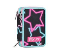 SJ GANG STYLE JAM GANG Estuche Escolar 3 Cremalleras, Rosa, portalápices Triple Compartimento Completo con bolígrafos, lápices, Colores, Accesorios Mochila, Escuela Primaria, niña, Rosa, Moderno