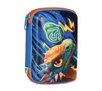 SJ GANG STYLE JAM GANG Estuche escolar Speed Pad + Dragon Glide, azul, portalápices Mono Compartimento con Plance extraíbles, completo de bolígrafos, lápices, colores, accesorios mochila, escuela