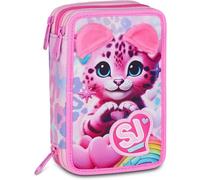 SJ GANG STYLE JAM GANG Estuche Escuela 3 Cremallera HEART BUDDY GIRL, Rosa,...