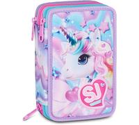SJ GANG STYLE JAM GANG Estuche Escuela 3 Cremallera LED UNICORNIO CHICA,...