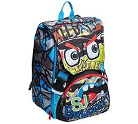 SJ GANG STYLE JAM GANG EXPANDIBLE CARITAS, Multicolor Azul - Mochila Escolares, Guardería, para niñas, niños, adolescentes - Bolsillo Interior - Mochila Escolar