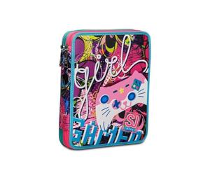 SJ GANG STYLE JAM GANG Maxi - Gleamled Girl SJ Gang Estuche Escolar 2 Compartimientos Maxi - GLEAMLED Girl, Rosado, Unisex niños, Cactus Flower