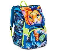 SJ GANG STYLE JAM GANG Mochila doble compartimento extensible, azul, gran capacidad, respaldo preformado, niño, escuela primaria