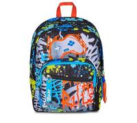 SJ GANG STYLE JAM GANG Mochila escolar con doble compartimento SJ Ever, multicolor, mochila doble compartimento y bolsillo para botella, 30 L, mochila escolar primaria y media, mochila para niño