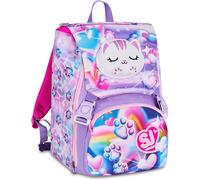 SJ GANG STYLE JAM GANG Mochila Extensible GLOWCAT, Rosa, 24L, Cremallera Lateral