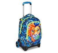 SJ GANG STYLE JAM GANG Trolley Escolar Cachorros New Tech, Azul, 3 en 1, Triple Uso, Mochila con Carro desenganchable y Sistema Crossover, Escuela Primaria, niño