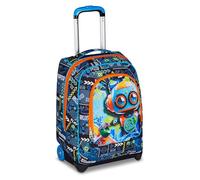SJ GANG STYLE JAM GANG Trolley Escolar Fijo, Azul, 2 en 1, Doble Uso, Trolley y Mochila, Mochila Escolar Primaria, niño