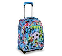 SJ GANG STYLE JAM GANG Trolley Escolar Fijo, Azul, 2 en 1, Doble Uso, Trolley y Mochila, Mochila Escolar Primaria, niño, Turquesa, Talla única, Moderno