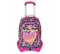 SJ Gang Style Jam Gang Trolley Escolar Jack 3 Ruedas, Multicolor, 3 en 1, Mochila Triple Uso con Carro desenganchable, 33 L, Mochila Escolar Primaria, Mochila niña