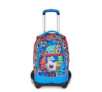 SJ GANG STYLE JAM GANG Trolley escolar Jack 3 ruedas, turquesa, 3 en 1, mochila triple uso con carro desenganchable, 33 L, mochila escolar primaria, mochila niño, azul turquesa, Talla única