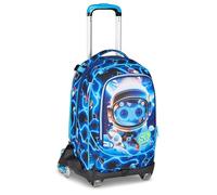 SJ GANG STYLE JAM GANG Trolley Escuela Jack 8 ruedas SPACE LED BOY, Azul, 34 L