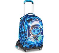 SJ GANG STYLE JAM GANG Trolley Escuela Jack 8 ruedas SPACE LED BOY, Azul, 34 L