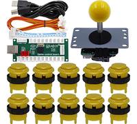 SJ@JX Arcade - Controlador de juegos DIY Kit Microswitch Button 4&8 Way Joystick Zero Delay USB Encoder Fighting Stick Handles Console for PC MAME Raspberry Pi Retropie