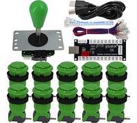 SJ@JX Arcade - Controlador de juegos DIY Kit Microswitch Button 4&8 Way Joystick Zero Delay USB Encoder Fighting Stick Handles Console for PC MAME Raspberry Pi Retropie