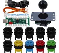 SJ@JX Arcade - Controlador de juegos DIY Kit Microswitch Button 4&8 Way Joystick Zero Delay USB Encoder Fighting Stick Handles Console for PC MAME Raspberry Pi Retropie