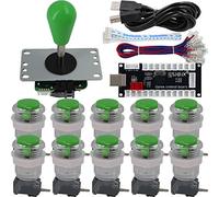 SJ@JX Arcade - Controlador de juegos DIY Kit Microswitch Button 4&8 Way Joystick Zero Delay USB Encoder Fighting Stick Handles Console for PC MAME Raspberry Pi Retropie