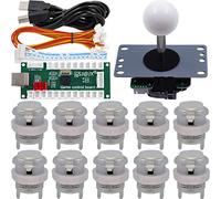SJ@JX Arcade - Controlador de juegos DIY Kit Microswitch Button 4&8 Way Joystick Zero Delay USB Encoder Fighting Stick Handles Console for PC MAME Raspberry Pi Retropie