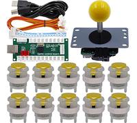 SJ@JX Arcade Game Controller DIY Kit Microswitch Button 4&8 Way Joystick Zero Delay USB Encoder Fighting Stick Handles Console for PC MAME Raspberry Pi Retropie