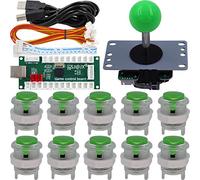 SJ@JX Arcade Game Controller DIY Kit Microswitch Button 4&8 Way Joystick Zero Delay USB Encoder Fighting Stick Handles Console for PC MAME Raspberry Pi Retropie