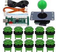 SJ@JX Arcade Game Controller DIY Kit Microswitch Button 4&8 Way Joystick Zero Delay USB Encoder Fighting Stick Handles Console for PC MAME Raspberry Pi Retropie
