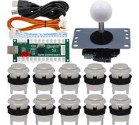 SJ@JX Arcade Game Controller DIY Kit Microswitch Button 4&8 Way Joystick Zero Delay USB Encoder Fighting Stick Handles Console for PC MAME Raspberry Pi Retropie