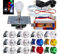 SJ@JX Arcade Game LED Controller Lamp USB Encoder Gamepad Microswitch Light Button 8way LED Joystick for Nintendo Switch PC PS3 Retropie Raspberry Pi MAME
