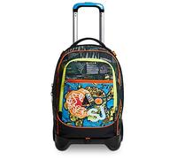 SJ - Mochila con ruedas 3 en 1 con ruedas, desmontable, para escuela, gimnasio, viajes, ocio y niñas, naranja, Mochila