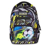 SJ Seven Mitama New Plus MANGABALL - Mochila escolar primaria, color negro, 30 L, gran capacidad, ergonómica, robusta, para niño, Negro, Talla única, Casual