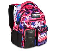 SJ Seven Mitama New Plus MUSIC STICKER - Mochila escolar primaria, 30 L, súper capacidad, ergonómica, robusta, para niña, Rosa, Talla única, Casual