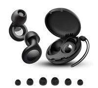 SJACXANM - Tapón para oreja, tapón para dormir, reutilizable, reducción de ruido, reducción de ruido de 30 db, tapones para los oídos antiruido de silicona, 4 tamaños (XS/S/M/L)