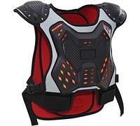 SJAPEX Chaqueta Protectora de Motocicleta ATV Moto Body Armor Armor Equipo de Protección de Motocross Cintura Ajustable para Adultos Black Red,M