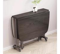 SJAPEX Mesa De Comedor Plegable De Madera para La Cocina, Mesa Plegable Rectangular Extensible, Mesa De Comedor con Hojas Plegables, con Ruedas Móviles, para Espacios Pequeños A,100 * 60cm