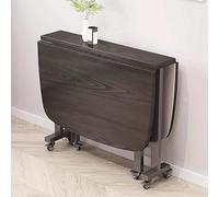 SJAPEX Mesa De Comedor Plegable De Madera para La Cocina, Mesa Plegable Rectangular Extensible, Mesa De Comedor con Hojas Plegables, con Ruedas Móviles, para Espacios Pequeños B,120 * 70cm