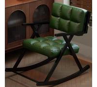 SJAPEX Sillón Mecedor Retro Tapizado En Piel Sintética, Sillón Moderno De Mediados De Siglo para Habitación Infantil, Mecedoras Vintage para Sala De Estar O Balcón. Green