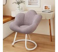 SJAPEX Sillón Moderno Y Creativo con Respaldo De Pétalos, Giratorio 360°, De Lana De Cordero, para Sala De Estar, Estudio Y Dormitorio. Grey,360 Rotation