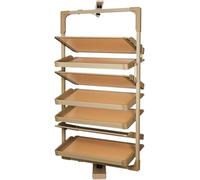 SJAPEX Zapatero Giratorio 360°, Organizador Extensible para Armarios De Zapatos, Altura Regulable, Retráctil, Zapatero Metálico Apilable, para Armarios Pequeños De Dormitorio. Brown,7Tier