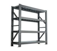 SJASD EstanteríA MetáLica De Almacenaje,EstanteríA Galvanizada De 4 Niveles para Garaje Trastero,Negro,71x47x16in