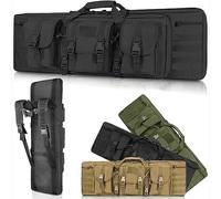 SJASD Maletin Arma Larga,Rifle Airsoft Bolsa TáCtica Funda para Arma Acolchado,Estuche para Rifle táctico para armacon Correa De Hombro Bolsa De Transporte Vaina para Caza Disparando,Negro,140cm