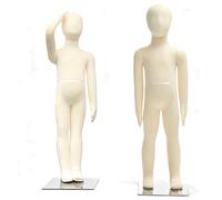 SJASD Maniquí Infantil para NiñOs De 1-14AñOs, Cuerpo De Maniquí Flexible Ajustable De Pie con Cabeza Y Brazos Desmontables, Forma De Cuerpo Completo Infantil Grande,PequeñO,6 Years Old