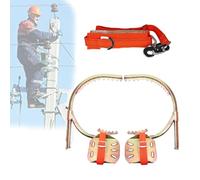 SJASD Puntas para Trepar áRboles,Hebilla Ajustable para Postes de Madera para Electricistas,Puntas Antideslizantes para Escalar Postes con ArnéS De Seguridad para Caza ObservacióN,Model 400